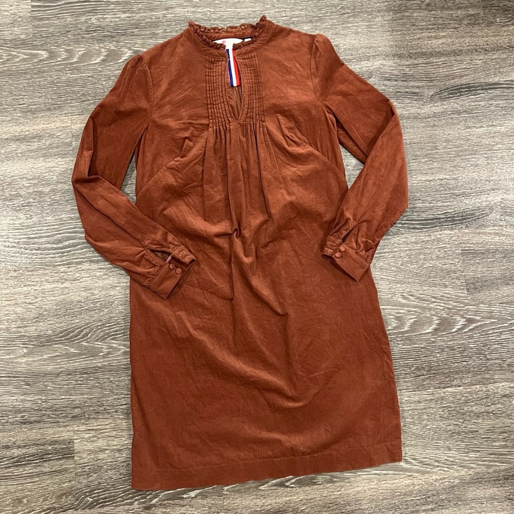 Boden Rust Long Sleeve Dress